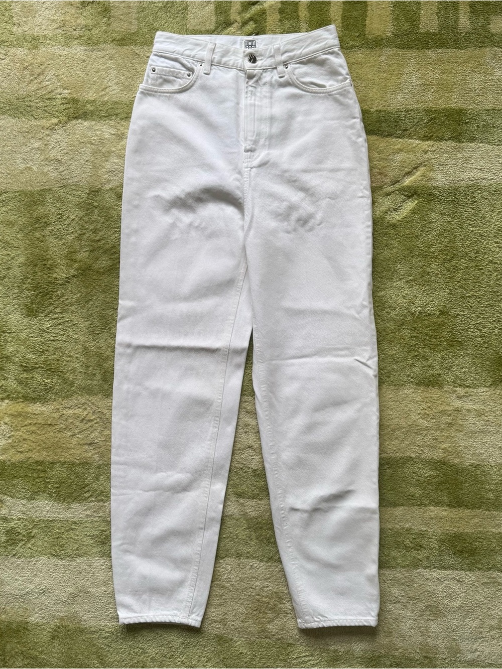Toteme High-Rise White Jeans